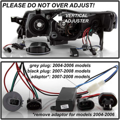 – for 2004-2008 Acura TL W/Led Signal DRL Projector Headlights Headlamps Left+Ri
