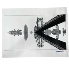 Jason Dorley-Brown NYC Brooklyn Bridge & Other Attractions Art Print Signed 2017