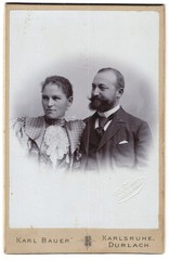 Photograph Karl Bauer, Karlsruhe, Zähringer-Str. 41, married couple in contemporary