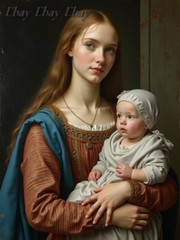 A3 Photo Mother Child Tenderness Artistic Glossy Paper Decor -002