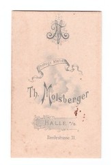 Old CDV photo around 1905, young pretty woman, Halle an der Saale