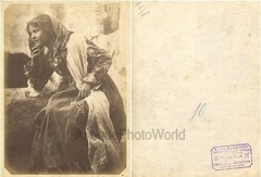Wilhelm von Gloeden peasant girl with rosary antique salt print art photo Italy