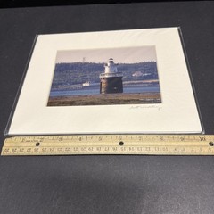 Scott W. Whitney Signed Photograph Lubec Channel Sparkplug Lighthouse Maine