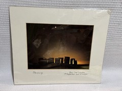 Mars Close Encounter Over Stonehenge-10 X 12 Matted Photo Art Print (NIP)