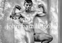 VINTAGE MALE PORTRAIT #1224-017- john hamill 1961 B&W version -free ship in usa