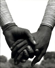 1996 Herb Ritts Native Africans Bracelets Holding Hands Art Photo Engraving