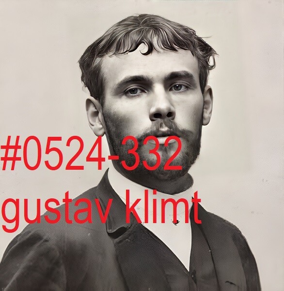 VINTAGE MALE PORTRAIT #0524-332 -GUSTAV KLIMT- free shipping in usa