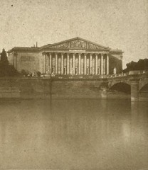 FRANKREICH Paris Assemblée Nationale C1858 Foto Stereo Vintage Albumin