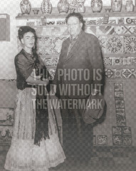 Frida Kahlo & Diego Rivera 8×10 Photo Iconic Mexican Art History Portrait Decor