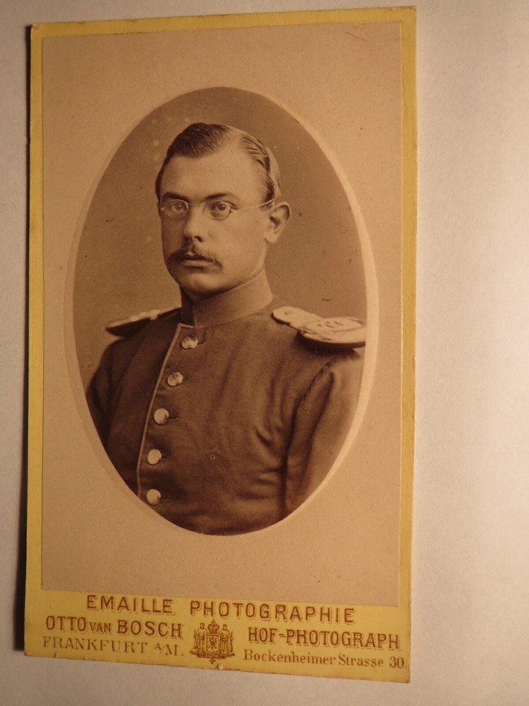 Frankfurt am Main – 1877 – Aug. Michael as Soldier Officer Regiment IR 77 CDV