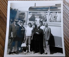 Foto Bus Omnibus Frauen woman girl Männer ca.1962 Mercedes benz