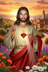 jesus christ wall art 8*10 religious christian faith god home decor print jesus