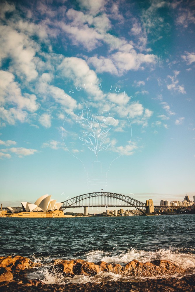 Mrs. Macquarie’s Chair, Australia – matted wall art print, home or office decor