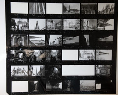 Photo Print Large Contact Sheet 1980 Various Views Normandy 40X50cm