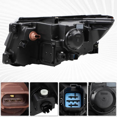 Duolctarms Halogen Headlight Headlamp Assembly Compatible for 2011-2014 Ford Edg