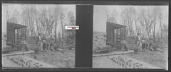 vegetable Garden, Stereoscopic Glass Plate, Black & White Negative 4.5×10.7 Cm