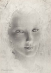 1940s Female Bridal Fashion Mannequin Veil Vintage Daniel Masclet Photo Gravure