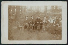 12x Real Photo Postcard Portrait People Groups in Forest and Nature 1910-1920s