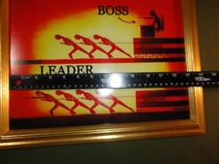 FRAMED BUSINESS MOTIVATION BOSS/LEADER PRINT PHOTO IN GOLD FRAME 13″X16″