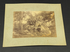 Original Vintage Photograph 1885 Campaign Party Belle Epoque Picnic Scene