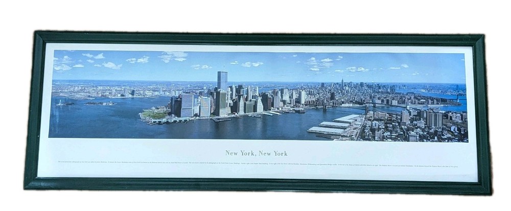 James Blakeway New York Twin Towers Lower Manhattan Liberty Ellis Isle 41″x13″