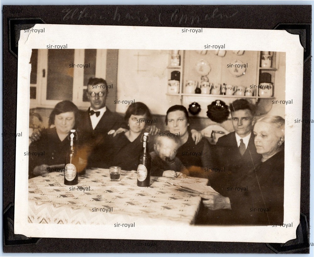 Opole 1930s – Family with March Beer – Silesia Poland Opole – Photo 13x10cm