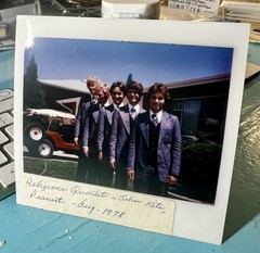 Polaroid Photo John Kite Quartet Vintage circa 1978ready to jam Gay Interest