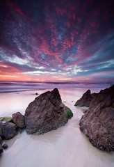 Australian Burleigh Beach rocks ocean art seascape print photograph coastal