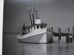 Vintage 1971 Lansing MI Artist Photo Print – Large 14×17 B/W – 2 Fishing Boats