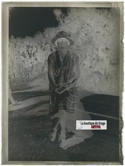 Woman Portrait, Old Photo Glass Plate, Black & White Negative, 9×12 Cm