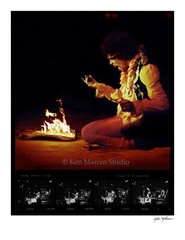 Jimi Hendrix Burning Guitar at Monterey Pop Signed Ltd.Ed. Photo by Ken Marcus