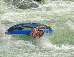 Salmon River Idaho Traps Rapid Inflatable Kayak Ducky Photo Poster Print
