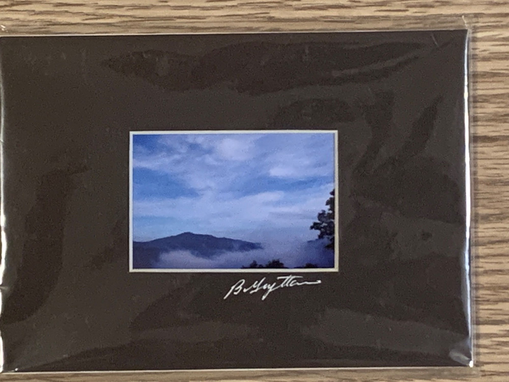Bob Grytten Signed Miniature Landscape Photo – Cold Mountain in June – NC Artist