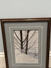 ERMINE IN TREES FRAMED BY THOMAS MANGELSEN 45 OF 950 SIGNED 1993 RARE 15 X 12