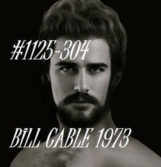 VINTAGE MALE PORTRAIT#1125-304 -bill cable 1973 -free shipping in the usa