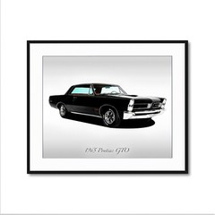 Classic Cars – 1965 Pontiac GTO – Black – Print