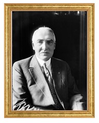 Warren Harding Photograph in a Aged Gold Frame