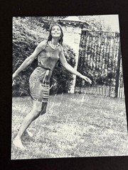 Vintage 1960s Wingate Paine Photogravure Lady In The Rain 11 x 14″