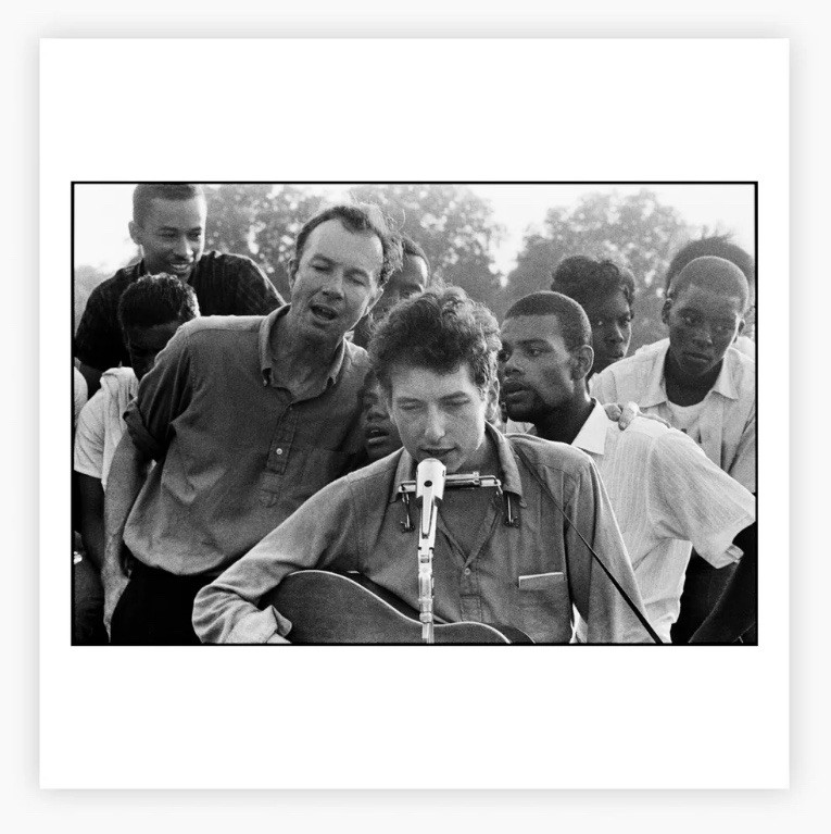 Magnum Square Print by Danny Lyon: Bob Dylan (Signed)