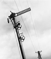 glass negative, GRÜNBACH, semaphore, trainlines, railways, by Eduard PEZDIKA,