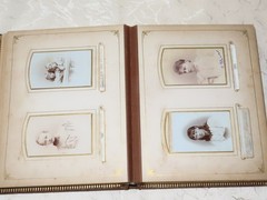 Antique Photo Album for Cabinet Cards, Family and Soldiers, c.1900
