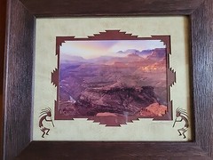 Sunstreak Lipan Point Grand Canyon Signed James Thompson Photo Framed Matted Art