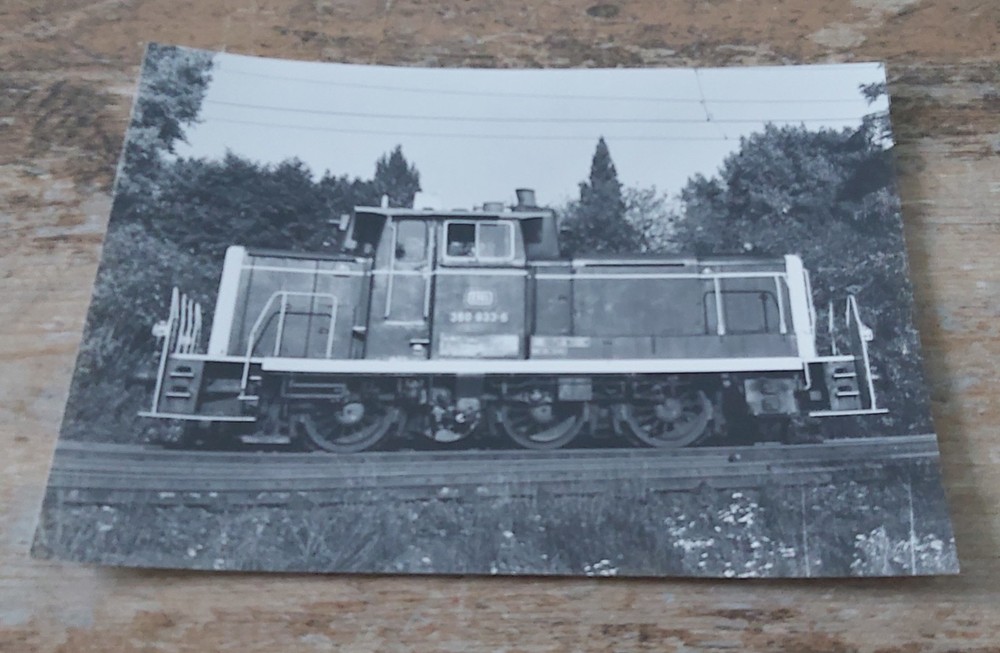 Large B/W Photo Railway Station Cologne-Deutz Deep Diesel Locomotive 360 933