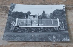 Large B/W Photo Railway Station Cologne-Deutz Deep Diesel Locomotive 360 933