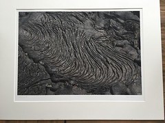 BRUCE BLUM SIGNED B&W Photo Print (19″X 24 «)-«Pokeohoe Lava 49 «