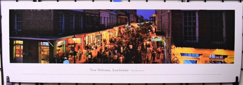 New Orleans, French Quarter Bourbon Street – Unframed, Blakeway Panorama Print