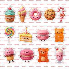 Stickers for Kids | Cute 3D Cartoon [Theme] Sticker Sheet | Digital 4k Download