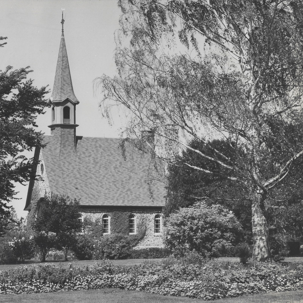 Old Photo Black & White Church 8×10 Mid-Century Modern VTG NEW MCM Original Art