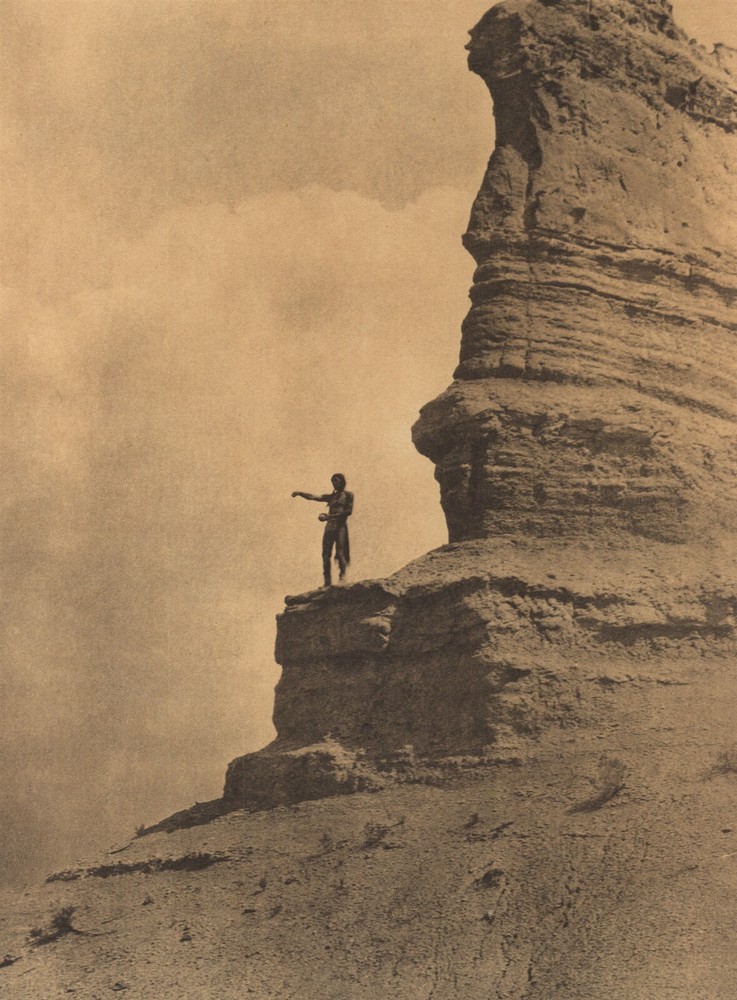 1972 EDWARD CURTIS Native American Indian San Ildefonso Cliff Large Art Photo