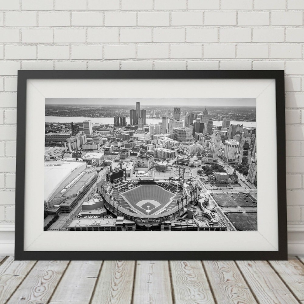 Comerica Park Aerial View Photo, Detroit Tigers Wall Art Photography